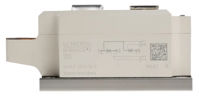 Semikron, SKKT 250/16E Çift Tristör Modülü, SCR, 250A, 1600V