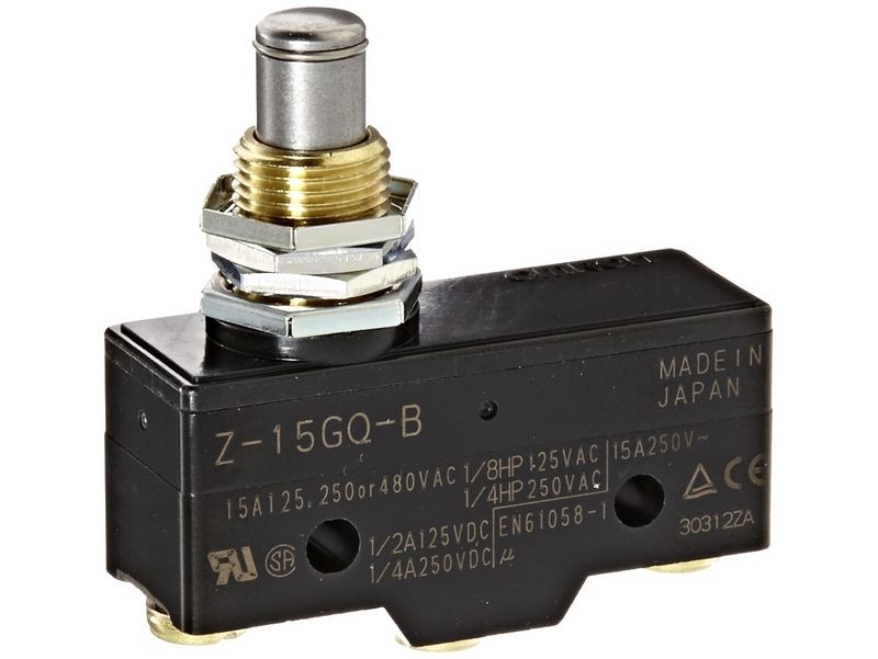 Omron - Z-15GQ-B Genel Amaçlı Basit Switch, Panel Montajlı Üstten Basmalı