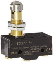 Omron - Z-15GQ22-B Genel Amaçlı Basit Switch, Panel Montajlı Makaralı Üstten Basmalı, SPDT, 15 A, Vida Terminalli