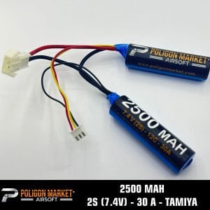 2S (7.4V) 30A 2500 MAH AİRSOFT BATARYA (Tamiya)