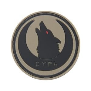 Hilal İçi Kurt Başı Silikon Patch Arma