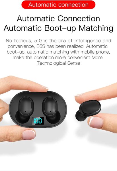 Dots E6s Universal HD Ses Çift Mikrofon Extra Bass Powerbank Kutu Bluetooth Ae6s Kablosuz Kulaklık