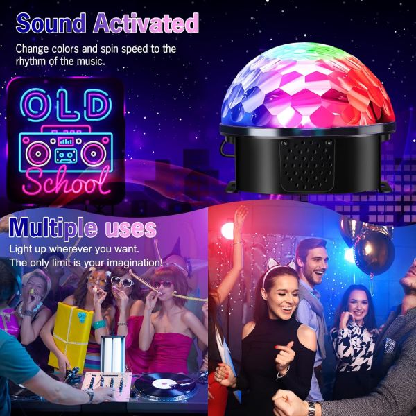 Küre Disko Bluetooth Işıklı Müzik Çalar Speaker