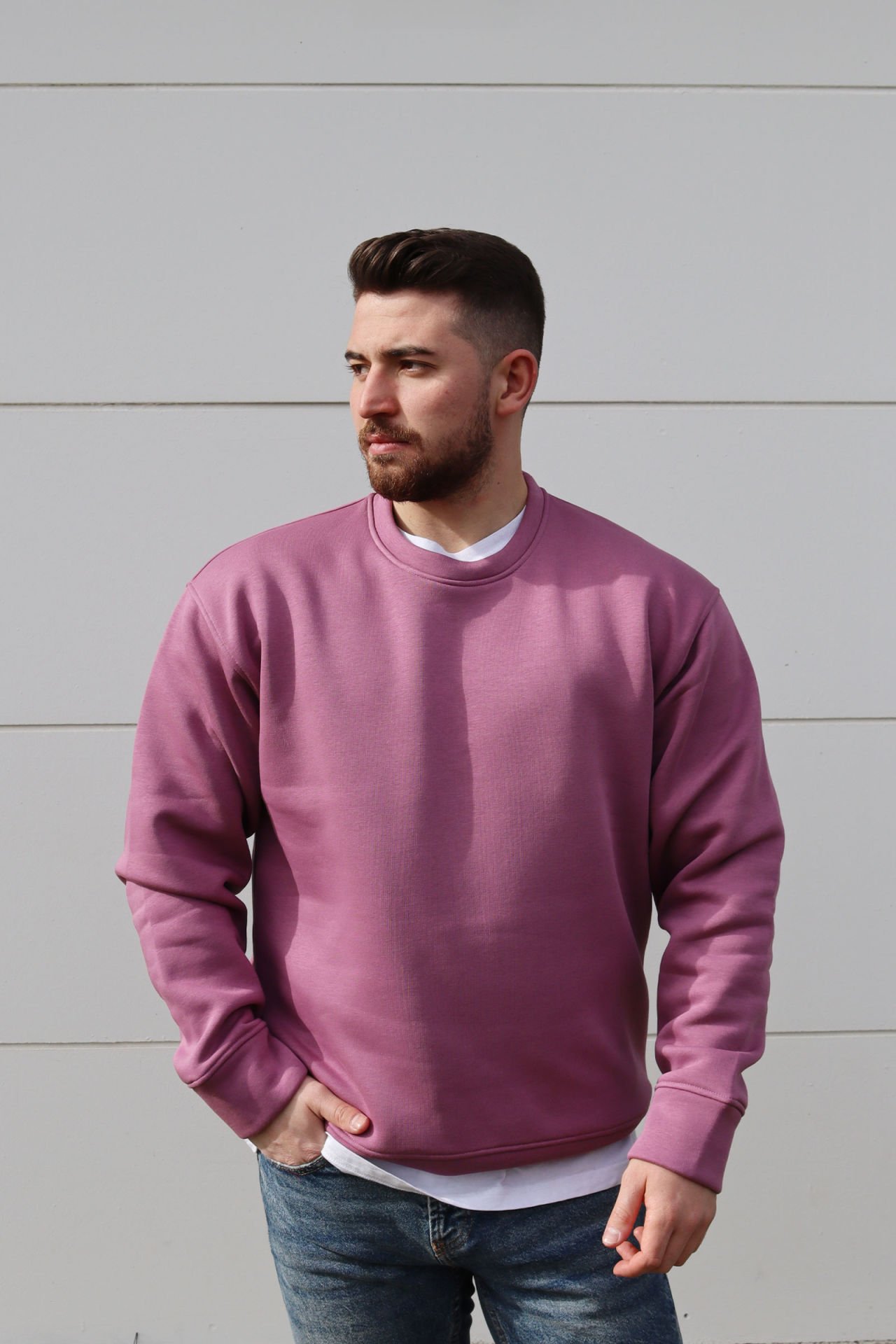 Oversize Sweatshirt - Sıcak Pembe