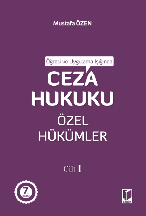 Ceza Hukuku Özel Hükümler Cilt I