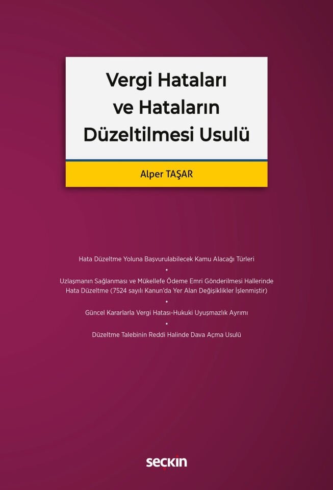 Vergi Hataları ve Hataların Düzeltilmesi Usulü