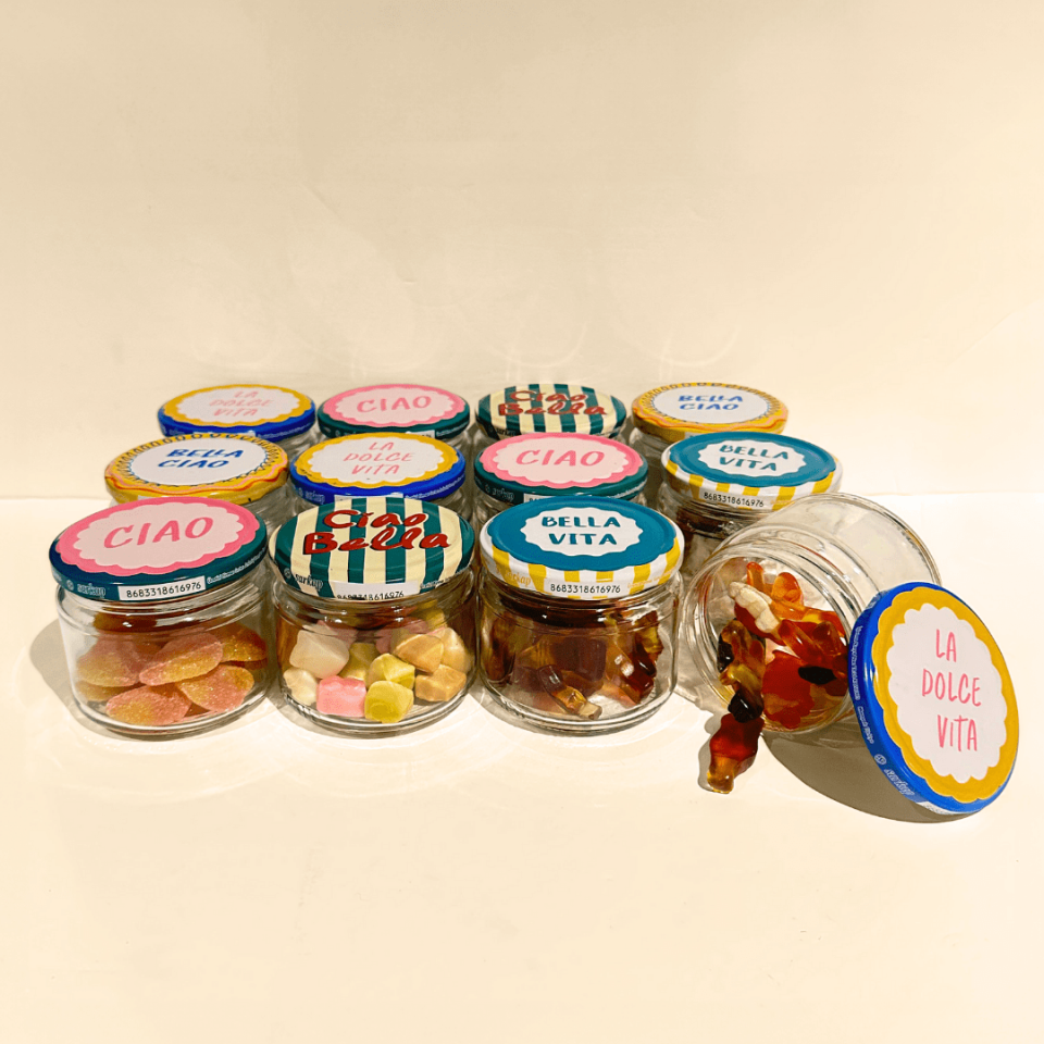 Sarkap Home 12'li 300 ml Dolce Vita Kavanoz Seti - Shrinkli