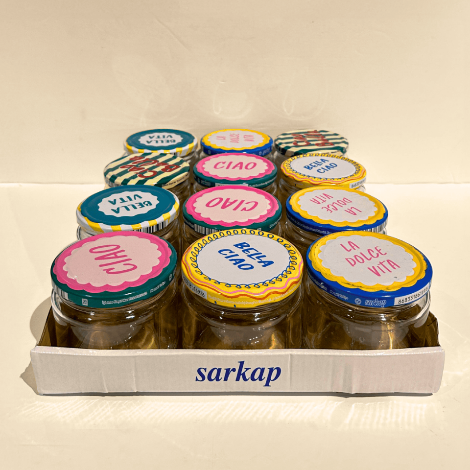 Sarkap Home 12'li 300 ml Dolce Vita Kavanoz Seti - Shrinkli