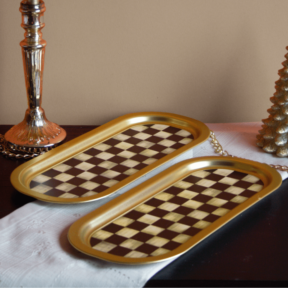 Sarkap Home 2'li Oval Sunumluk Tepsi Dama