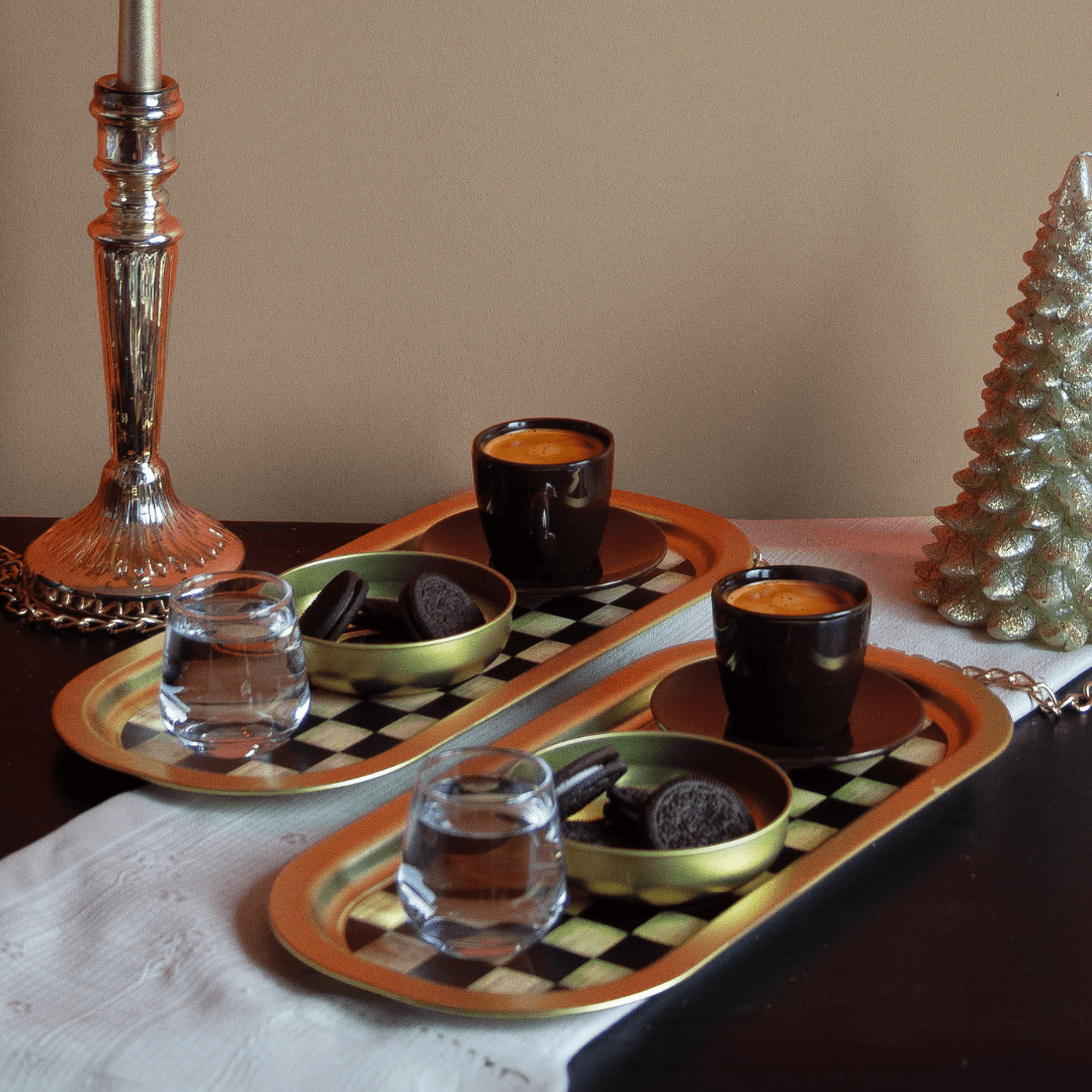 Sarkap Home 2'li Oval Sunumluk Tepsi Dama