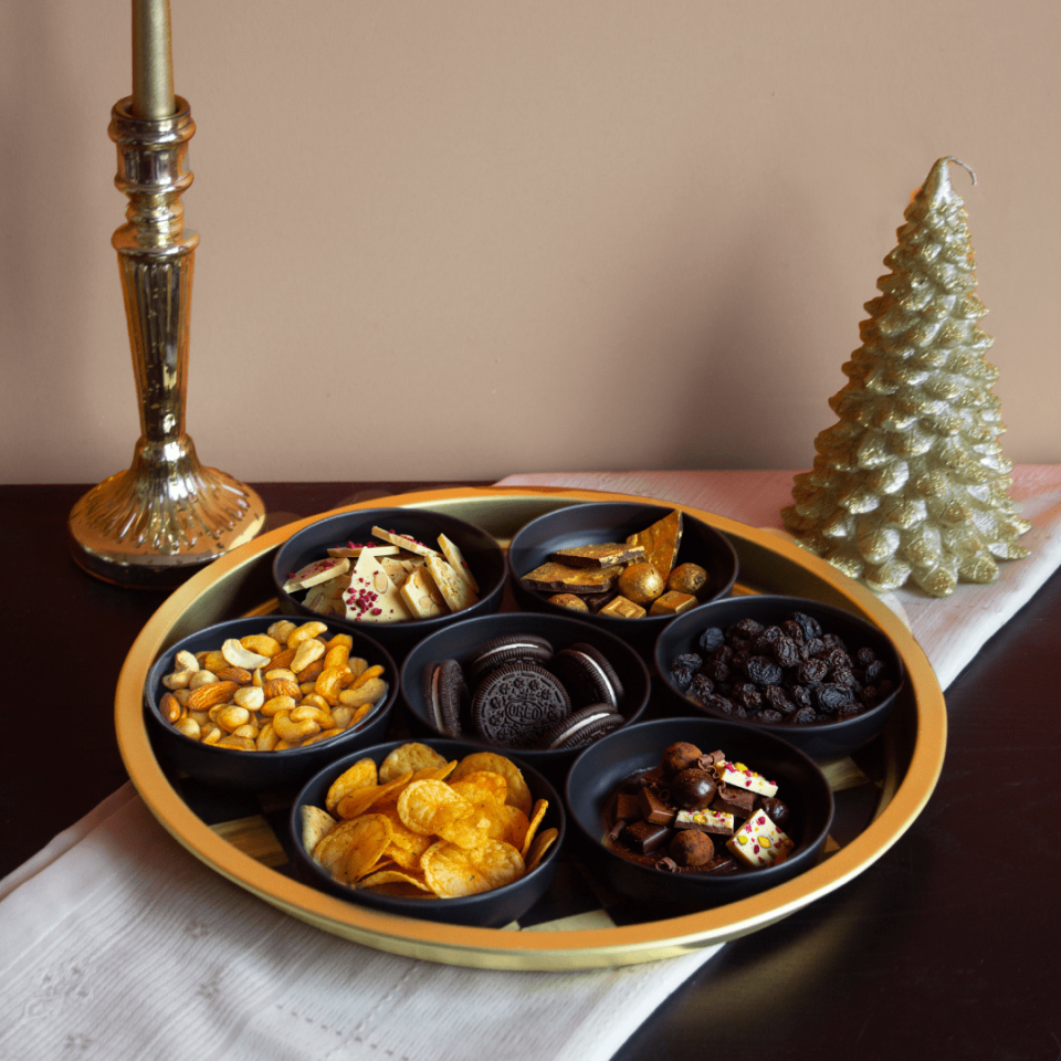 Sarkap Home 7'li Çerezlik ve Tepsi Seti Dama