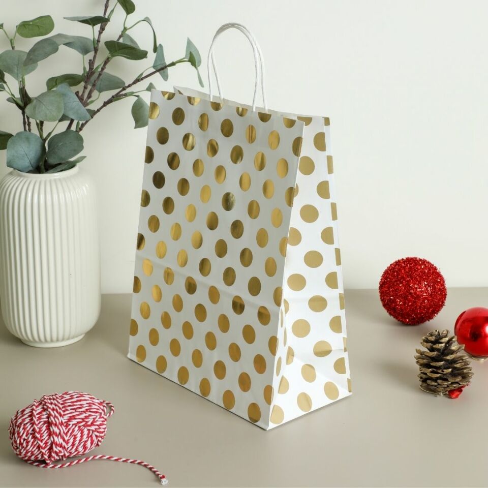 Sarkap Home 3'lü 26x33 Desenli Kraft Kağıt Poşet Çanta PUANTİYESARI