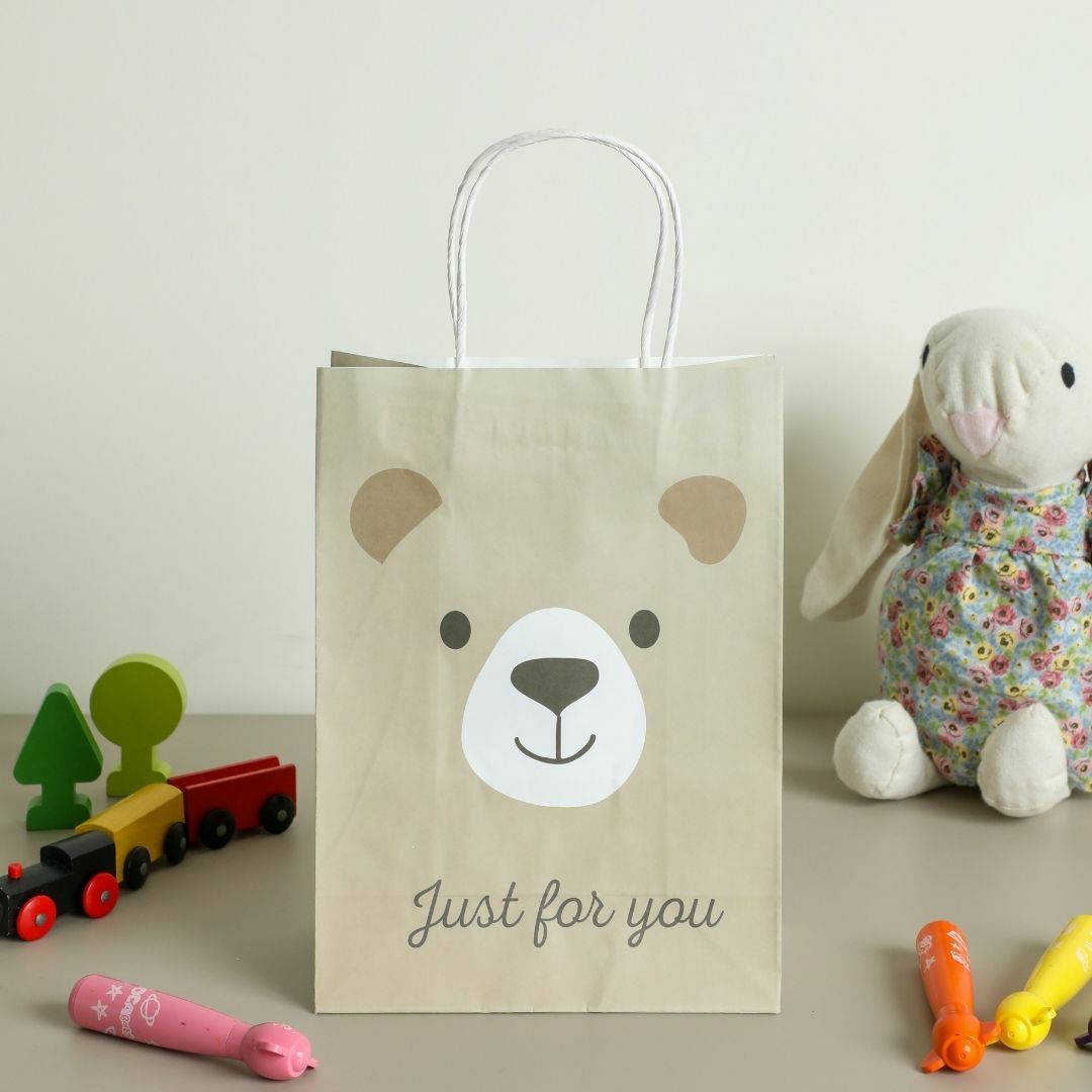 Sarkap Home 3'lü 19x26 Desenli Kraft Kağıdı Poşet Çanta Kahverengi