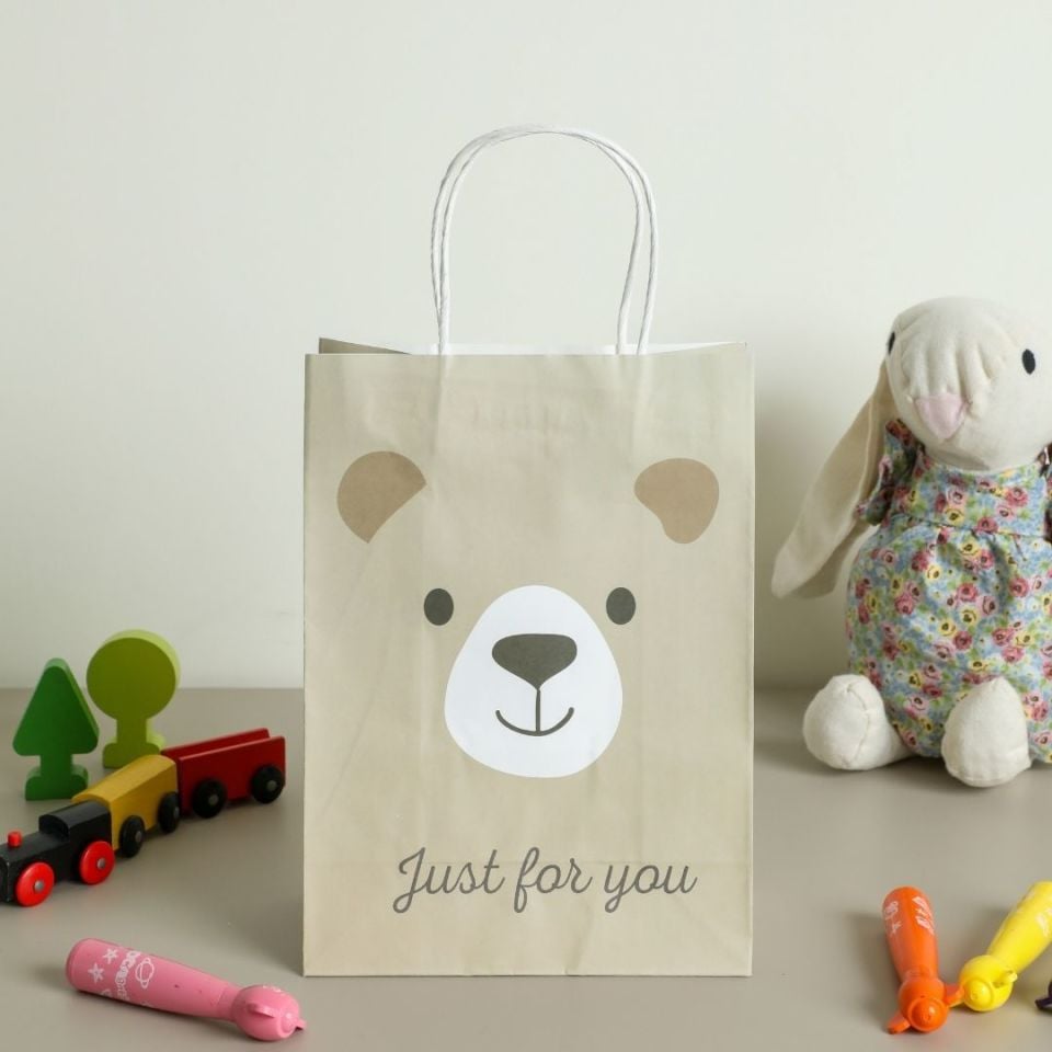 Sarkap Home 3'lü 19x26 Desenli Kraft Kağıdı Poşet Çanta Kahverengi