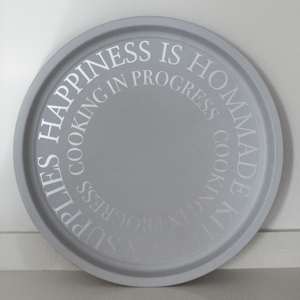 Sarkap Home Dekoratif Metal Tepsi Beyaz