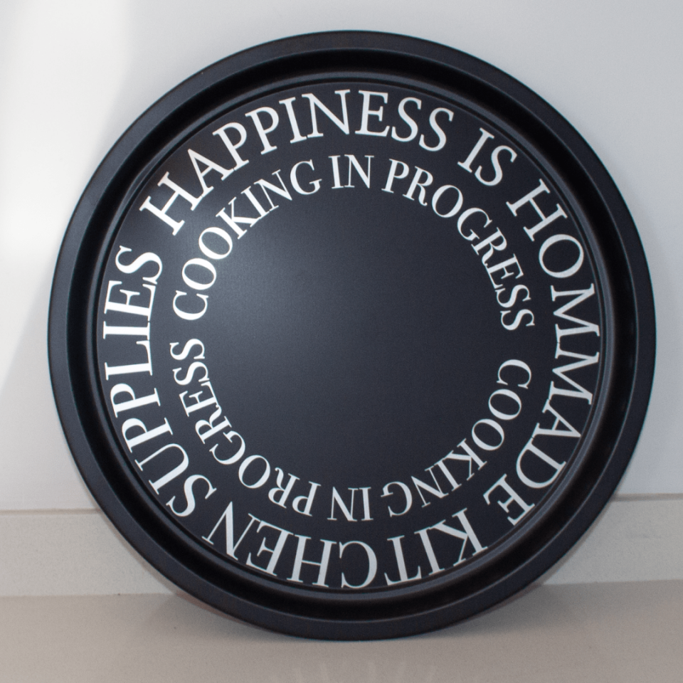 Sarkap Home Dekoratif Metal Tepsi Siyah