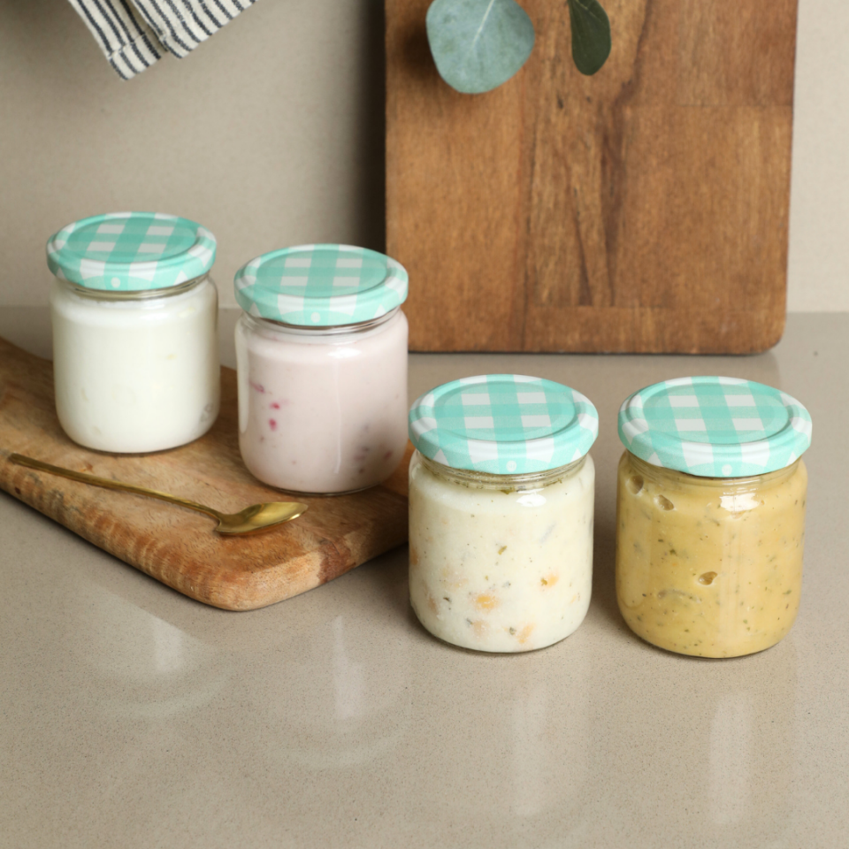 Sarkap Home 4'lü 210 ml Yuvarlak Cam Kavanoz YeşilEkose