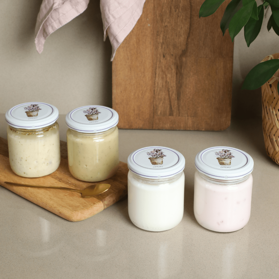 Sarkap Home 4'lü 210 ml Yuvarlak Cam Kavanoz Crocus
