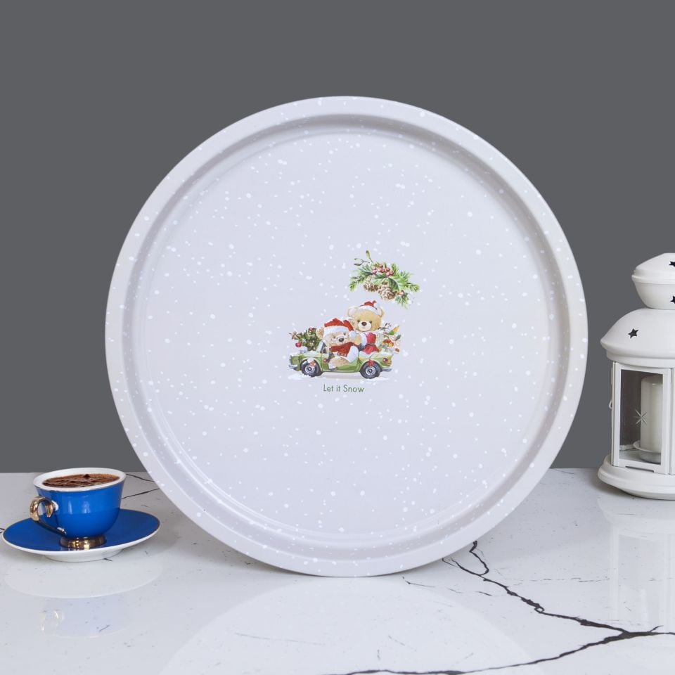 Sarkap Home Desenli Metal Tepsi Kar