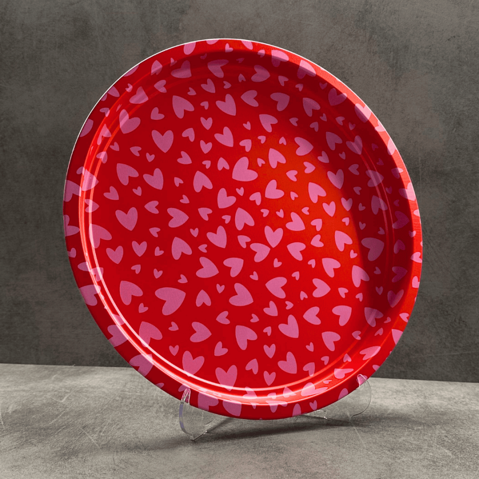 Sarkap Home Pastel Desen Metal Tepsi PembeKalpler