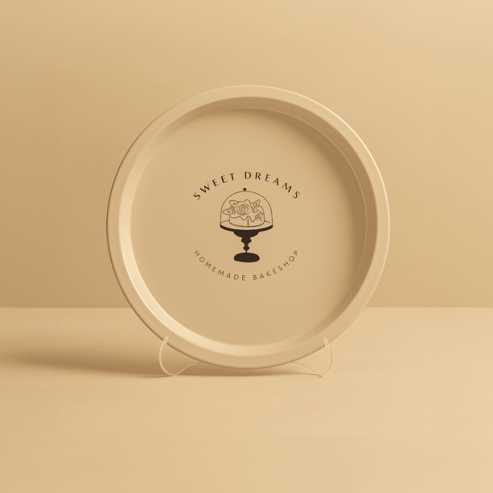 Sarkap Home Pastel Desen Metal Tepsi SweetDreams