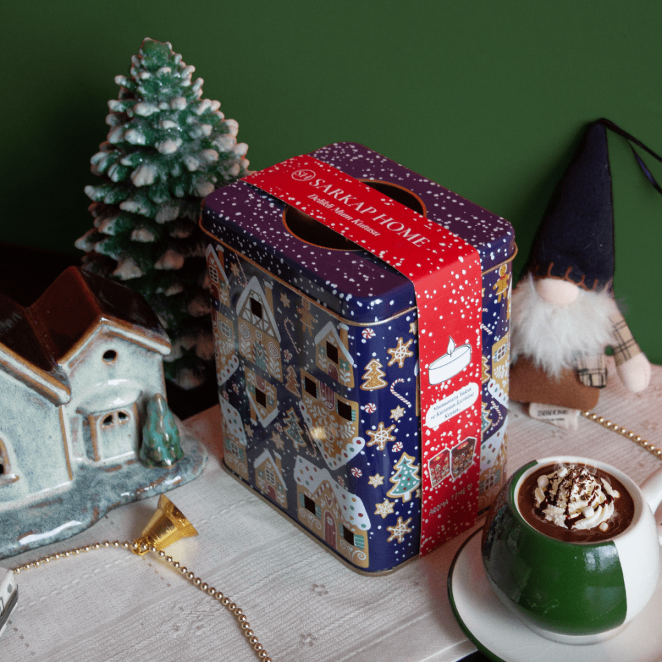 Sarkap Home Mum Kutusu Yılbaşı Mavi