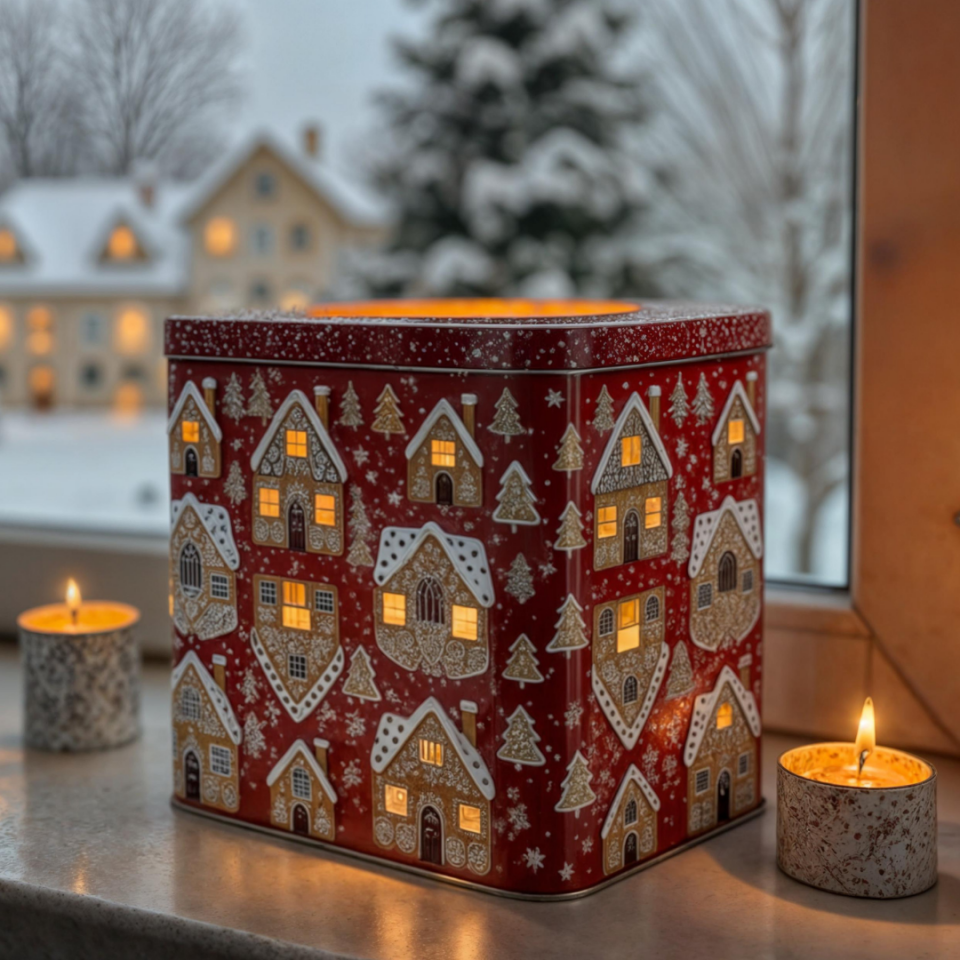 Sarkap Home Mum Kutusu Yılbaşı Kırmızı