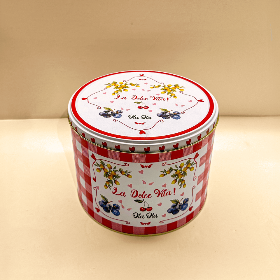 La Dolce Vita Dekoratif Metal Saklama Kutusu Kırmızı