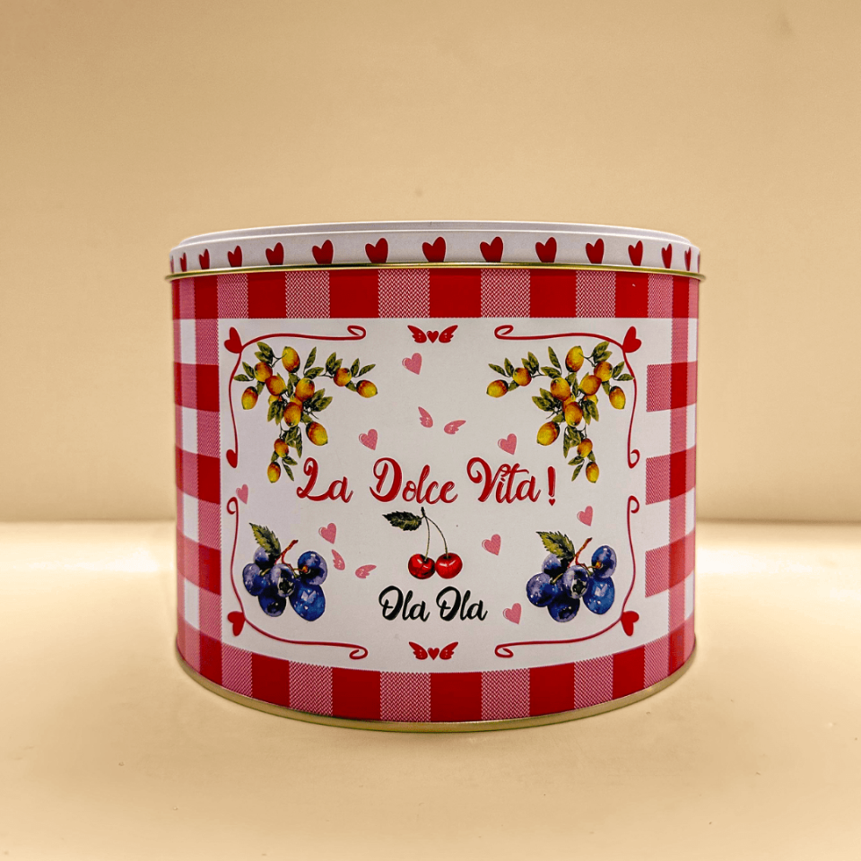 La Dolce Vita Dekoratif Metal Saklama Kutusu Kırmızı