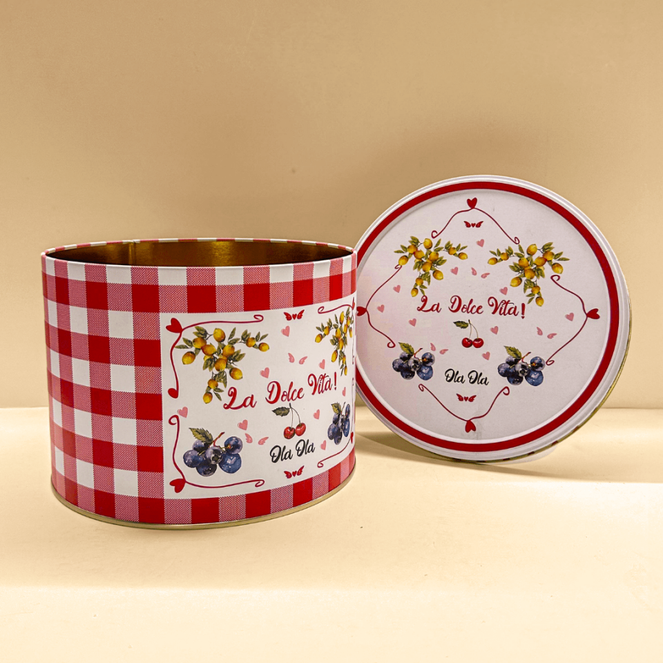 La Dolce Vita Dekoratif Metal Saklama Kutusu Kırmızı