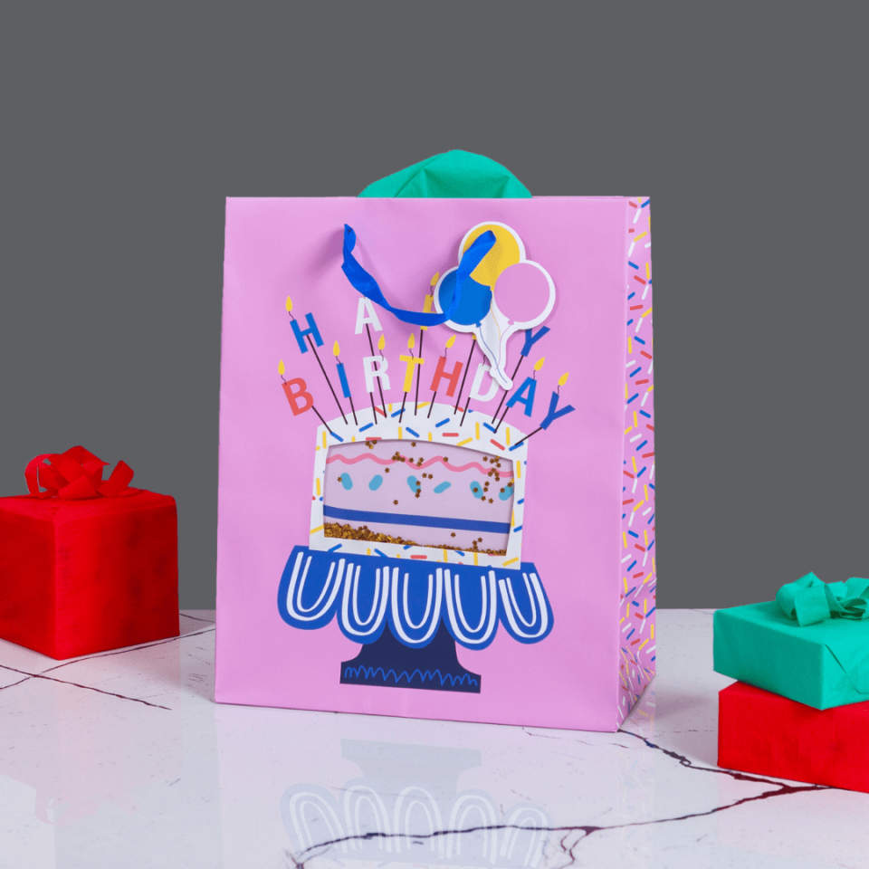 Sarkap Home Özel Tasarım Desenli Hediyelik Karton Çanta Pembe