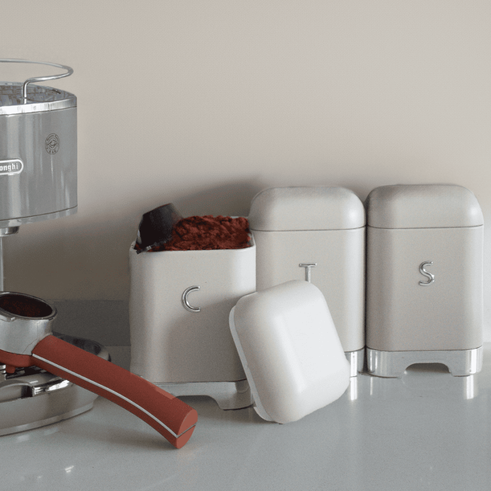 Sarkap Home 3'lü Galvaniz Metal Saklama Kutusu Seti Krem