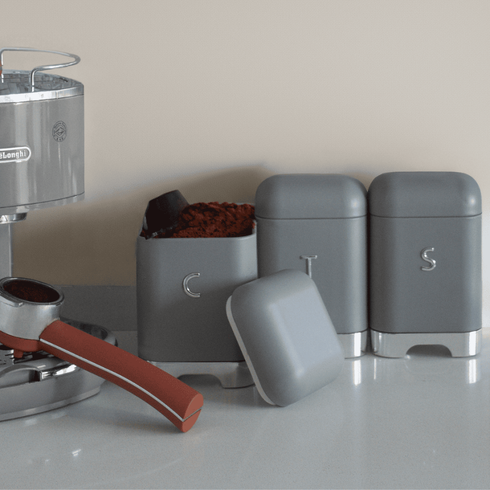 Sarkap Home 3'lü Galvaniz Metal Saklama Kutusu Seti Gri