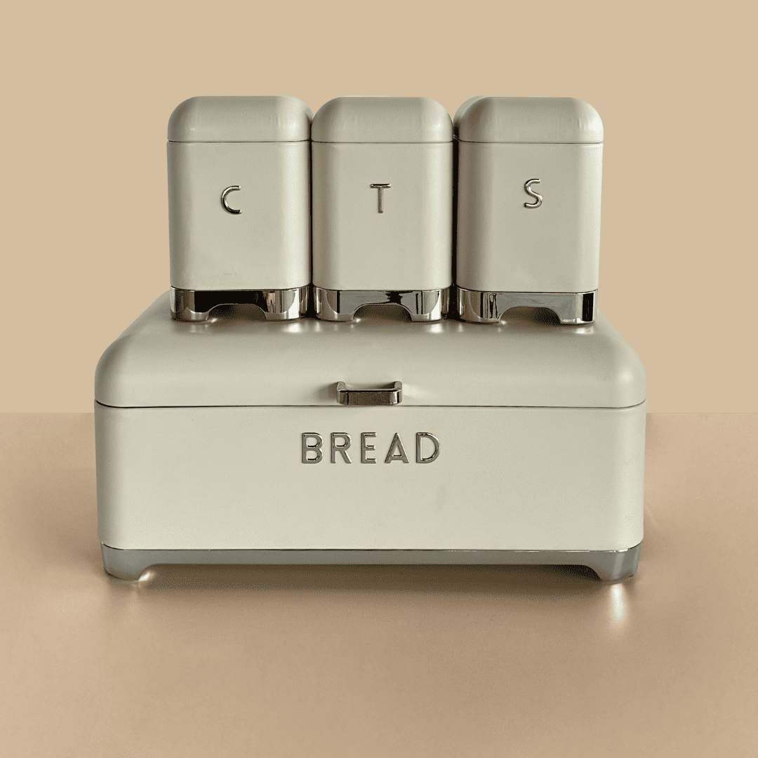 Sarkap Home Galvaniz Metal Saklama Kutusu Seti Krem