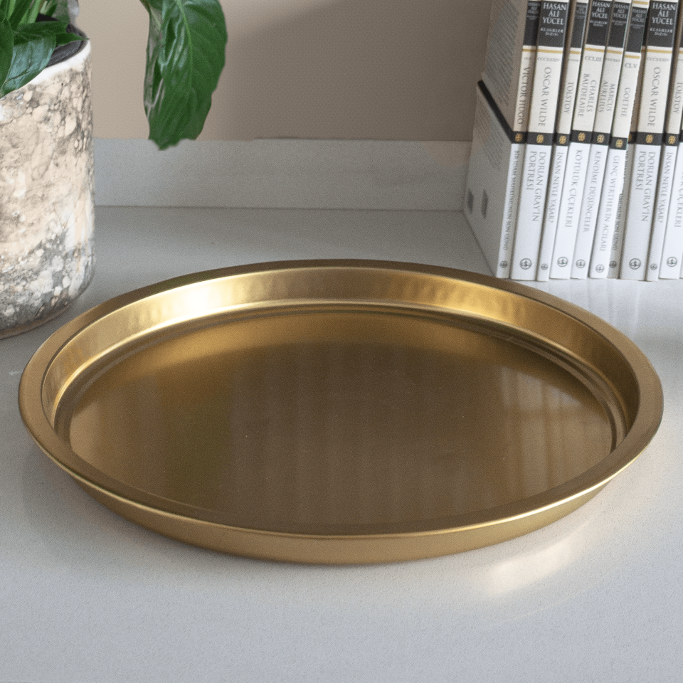 Sarkap Home Kalın Servis Tepsisi - Gold