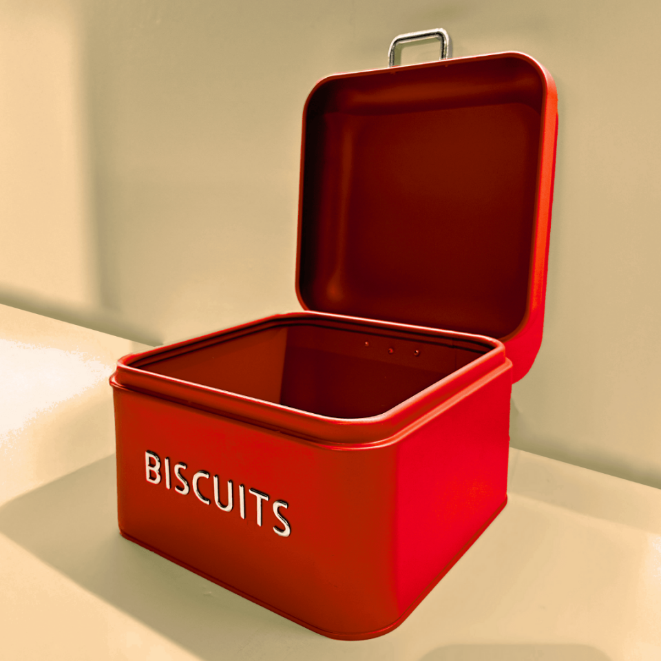 Sarkap Home Biscuits Galvaniz Metal Saklama Kutusu