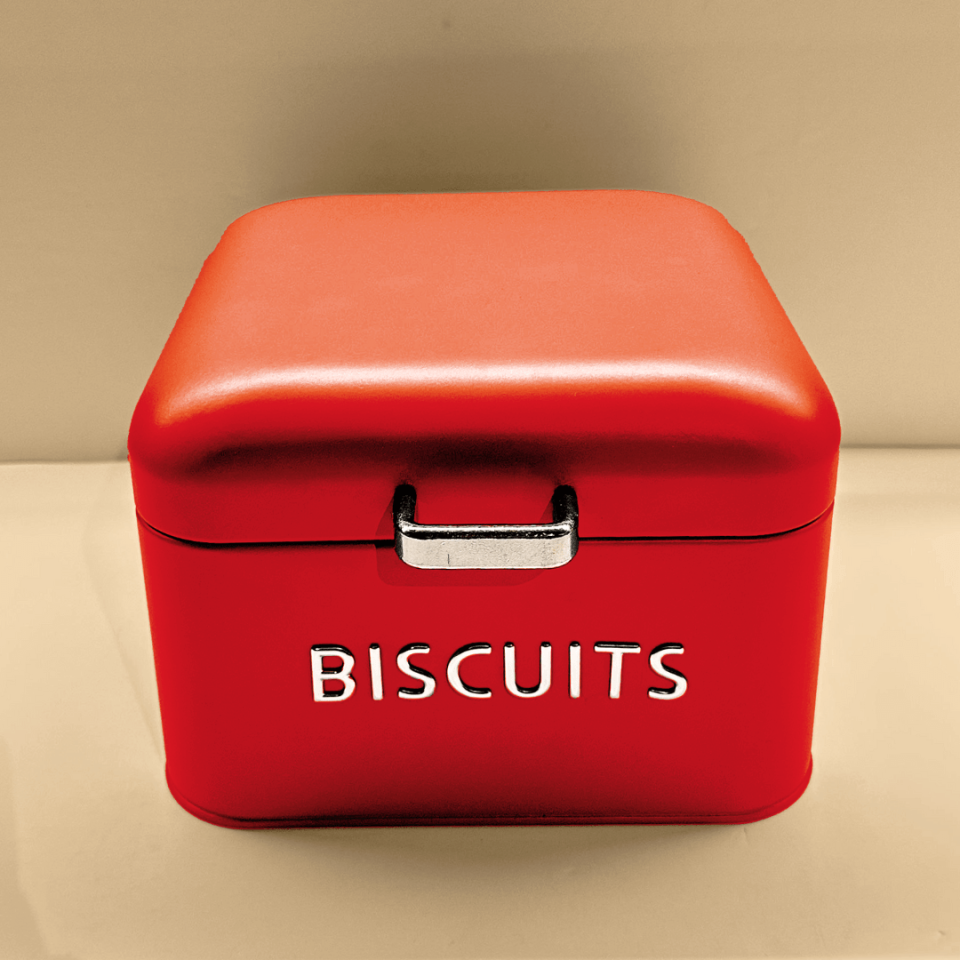 Sarkap Home Biscuits Galvaniz Metal Saklama Kutusu Gri