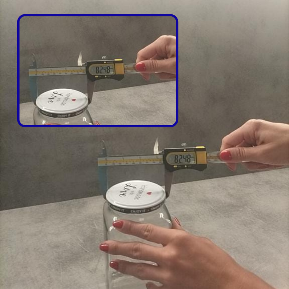 Hijyenik Paketli 10 Adet Kavanoz Kapağı Kalpli Desenler 82 mm Mavi