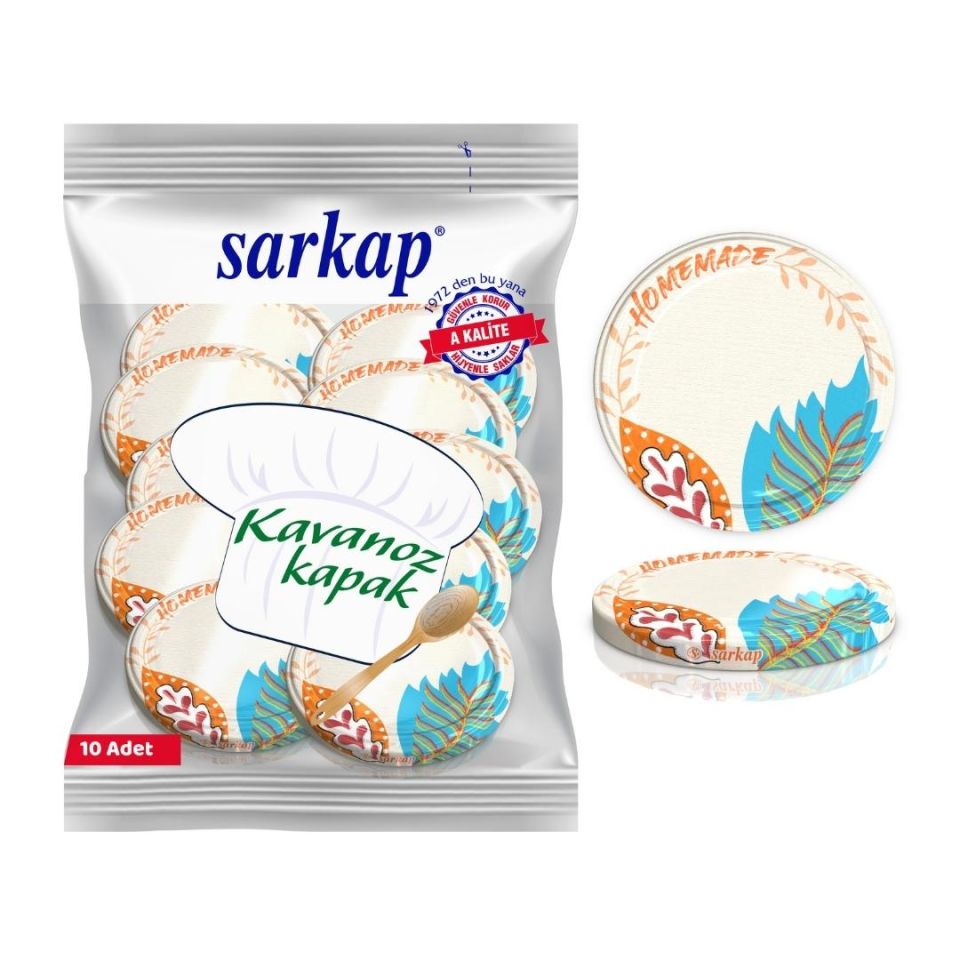 Hijyenik Paketli 10 Adet Kavanoz Kapağı Homemade Modeller 82 mm ThankYou
