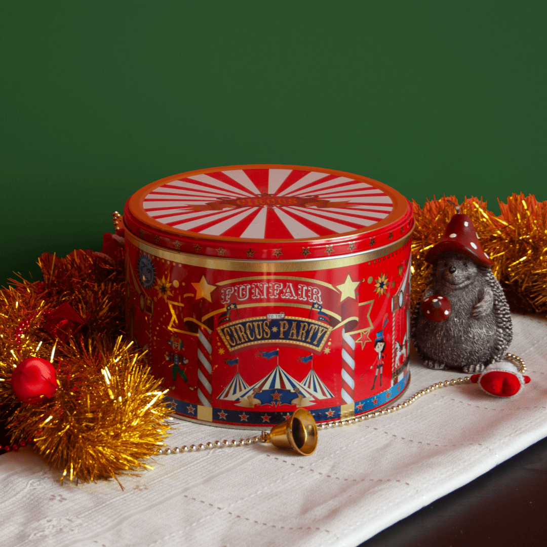 Circus Seri Dekoratif Metal Kutu Kırmızı