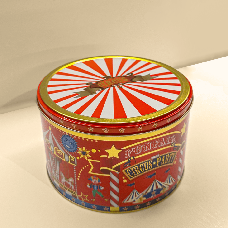 Circus Seri Dekoratif Metal Kutu Kırmızı