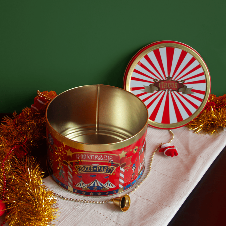 Circus Seri Dekoratif Metal Kutu Kırmızı