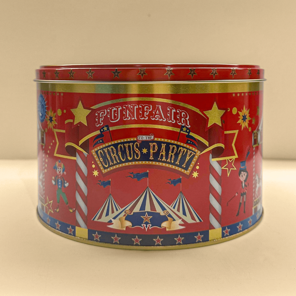 Circus Seri Dekoratif Metal Kutu Kırmızı