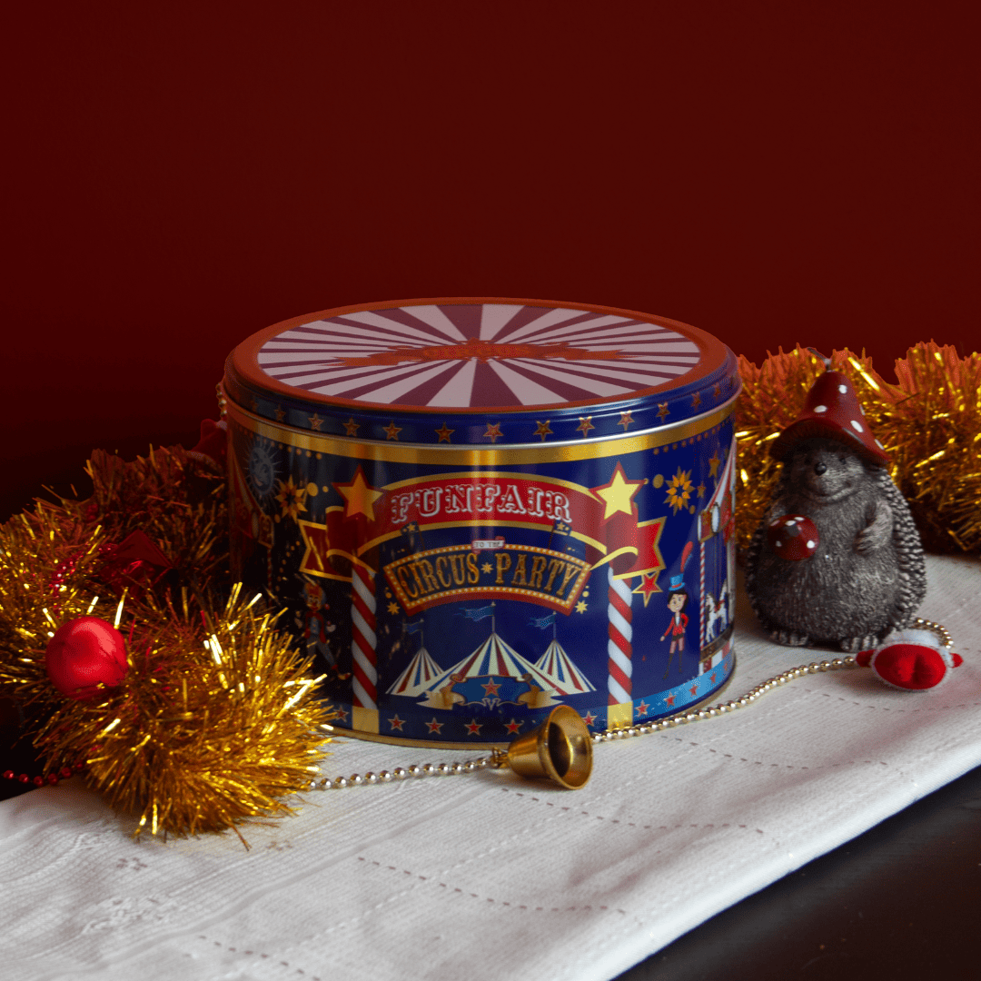 Circus Seri Dekoratif Metal Kutu Lacivert