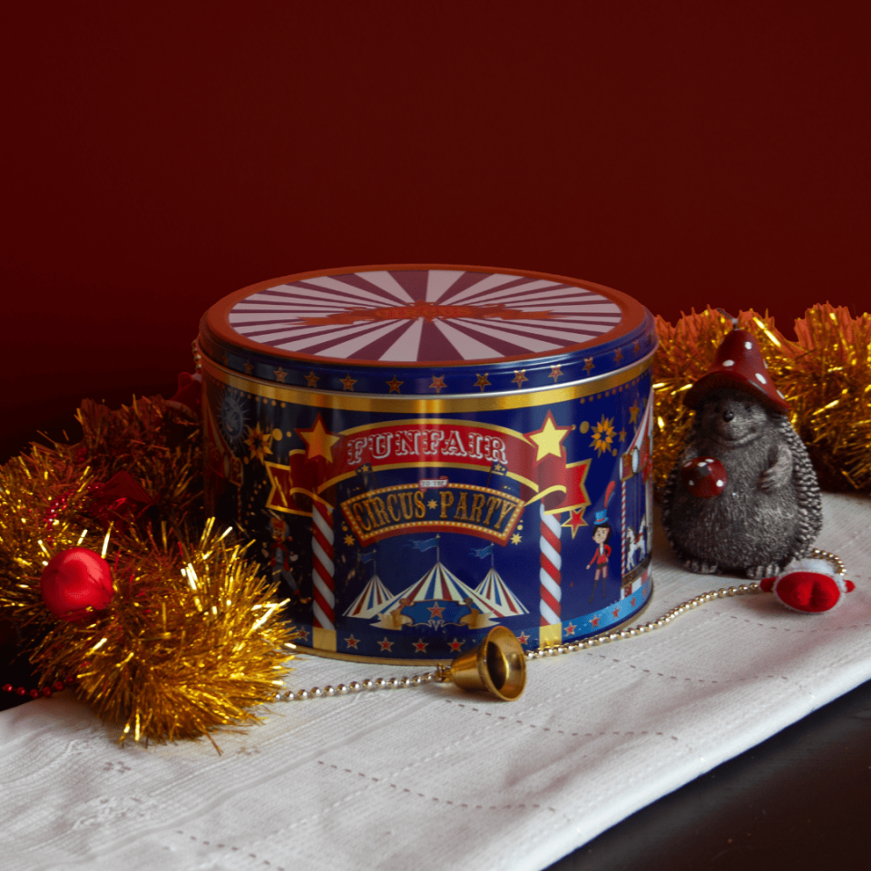 Circus Seri Dekoratif Metal Kutu Lacivert