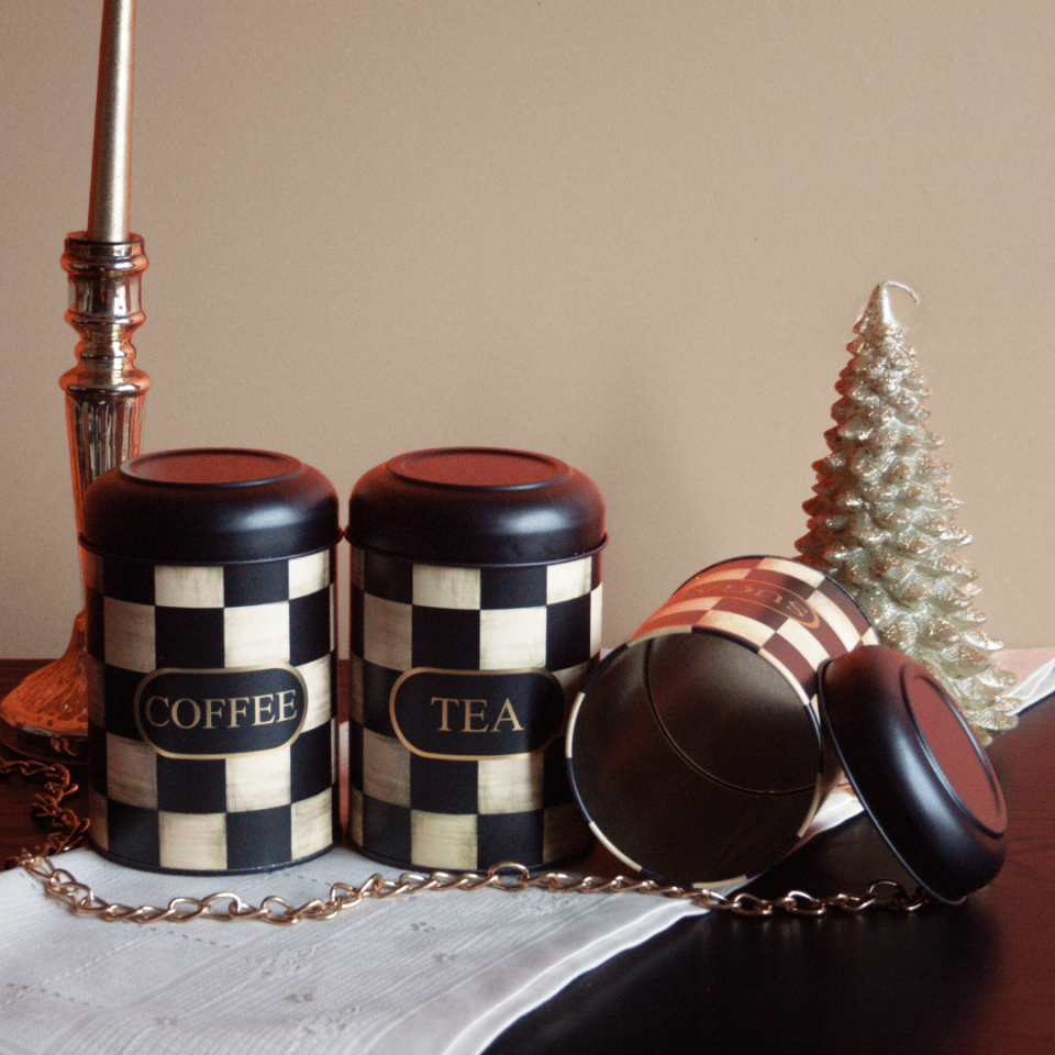 Sarkap Home Kubbe Kapaklı 3'lü Dekoratif Metal Saklama Kutusu Seti Dama