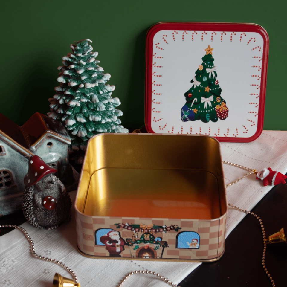 Sarkap Home Şömine 2'li Dekoratif Metal Saklama Kutusu Seti