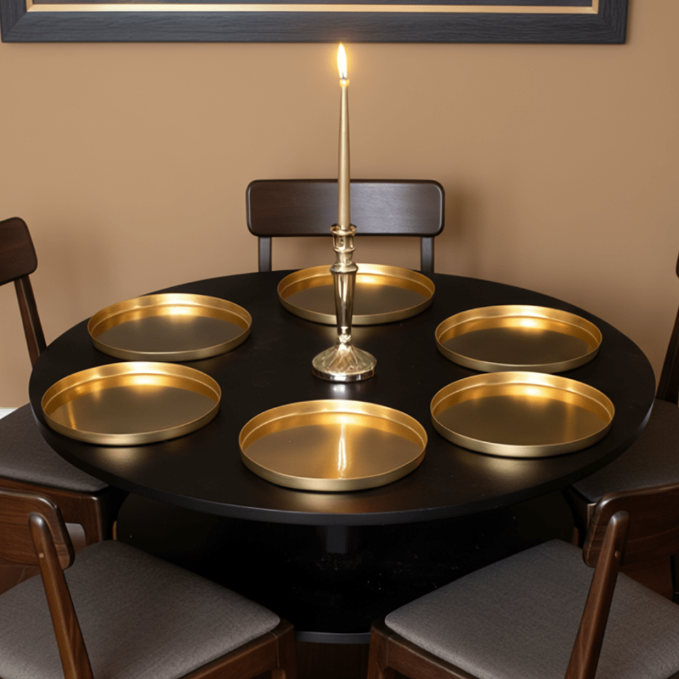 Sarkap Home 6'lı Derin Sunumluk Tepsi Seti - Gold Gold