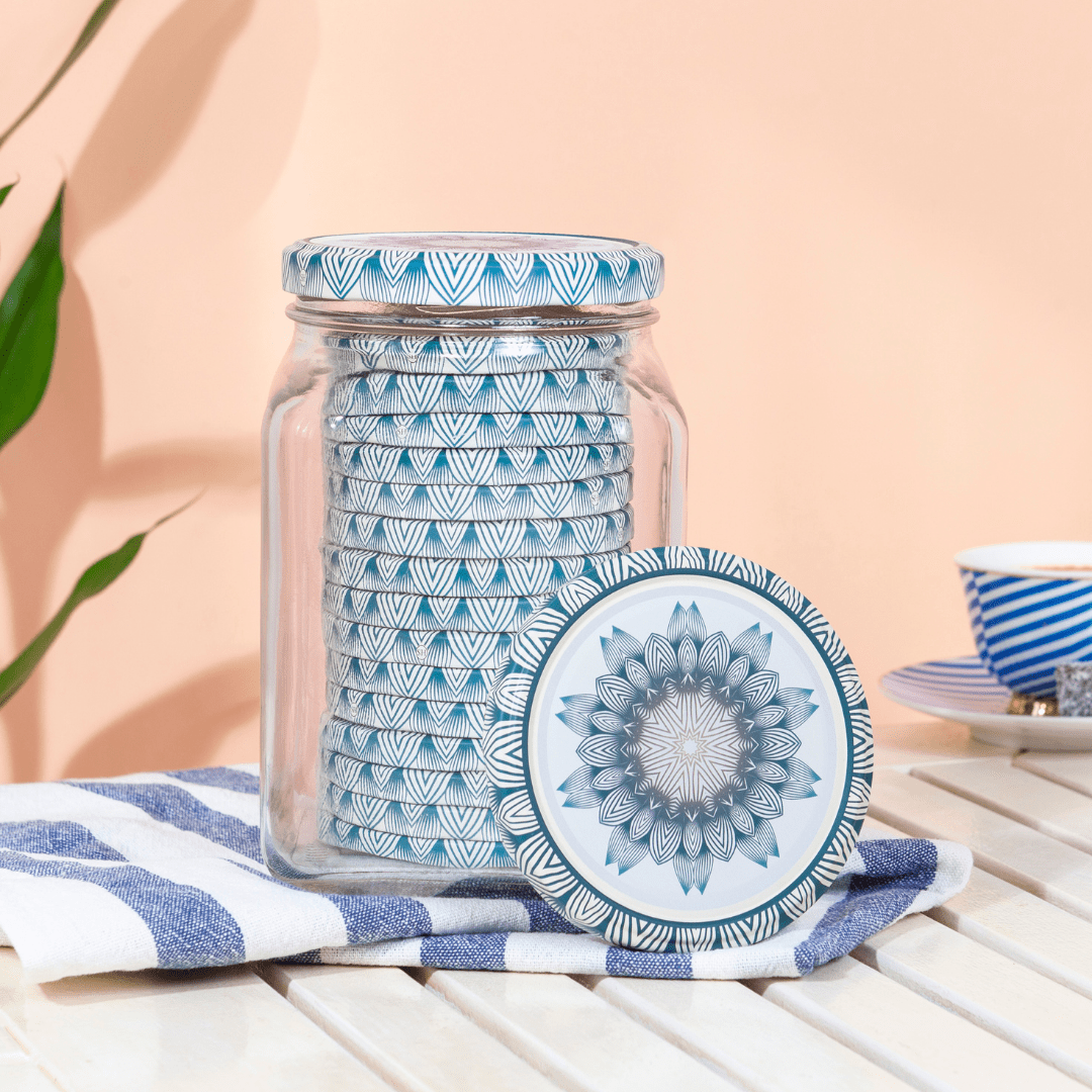 Sarkap 1600 ml Kavanoz 15'li 82 mm Kapaklı YeşilÇini