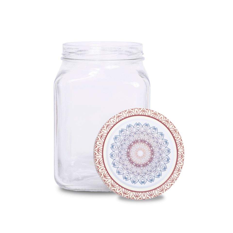 Sarkap Home Kapak Hediyeli 1600 ml Kare Kavanoz KremÇini